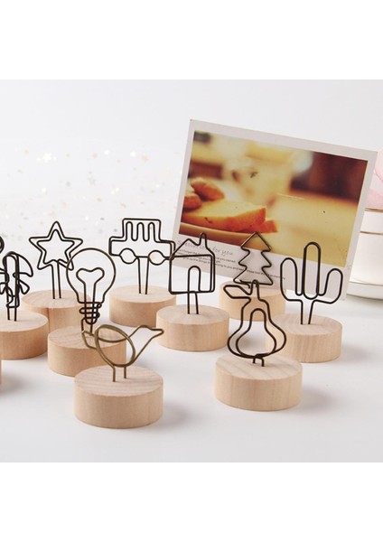 Stil 3 Güzel Kart Sahipleri Karikatür Ahşap Taban Taşınabilir Kaymaz Demir Fotoğraf Klipleri Memo Adı Kart Kolye Düğün Için Resim Çerçevesi (Yurt Dışından) fırsatları