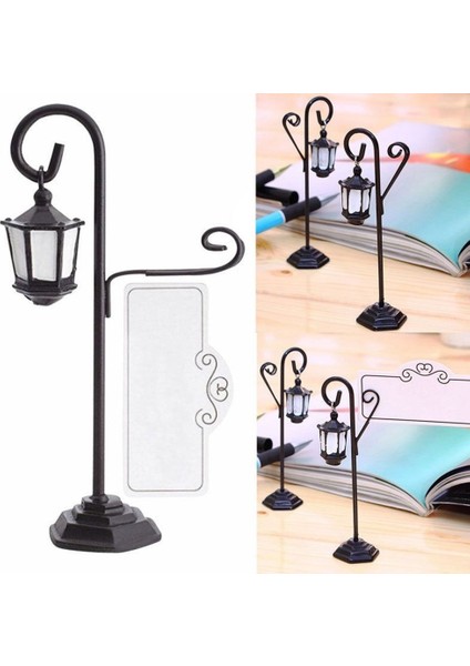 Siyah Sokak Lambası Parti Malzemeleri Fotoğraf Dekorasyon Düğün Iyilik Yer Kartları Isim Tutucu Resepsiyon Klip Koltuk Kartı (Yurt Dışından) fiyatları