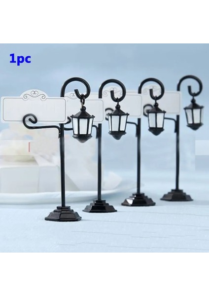 Siyah Sokak Lambası Parti Malzemeleri Fotoğraf Dekorasyon Düğün Iyilik Yer Kartları Isim Tutucu Resepsiyon Klip Koltuk Kartı (Yurt Dışından) modelleri