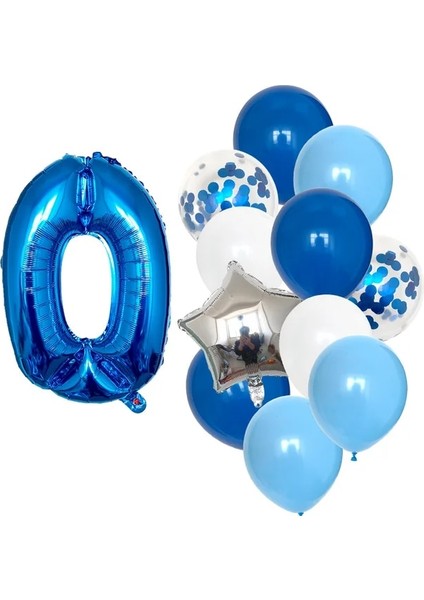 Mavi 0 12 Adet Mavi Numarası Folyo Lateks Balonlar Çocuklar Için Doğum Günü Partisi Balon Dekorasyon 1 2 3 4 5 6 7 8 9 Yaşında Çocuk Doğum Günü (Yurt Dışından)