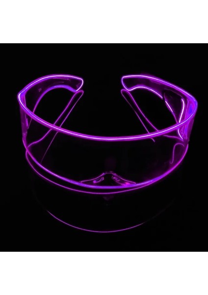 01 Mor Serin El Tel Gözlük Aydınlık Vogue Gözlük Kablosuz Parti Gözlükleri Ktv Bar Gece Kulübü Parti Işığı Gösterisi 10 Renk-Isteğe Bağlı (Yurt Dışından)