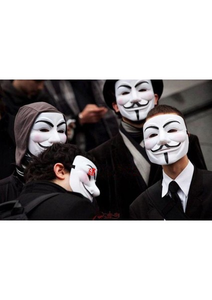 Altın Hackerlar Maskesi Çoklu Renk V Maske Kostüm Cosplay Partisi, Maskeli Balo, Şövalye Maskesi, Yüz Parçası, Yakışıklı Maske (Yurt Dışından) fırsatları