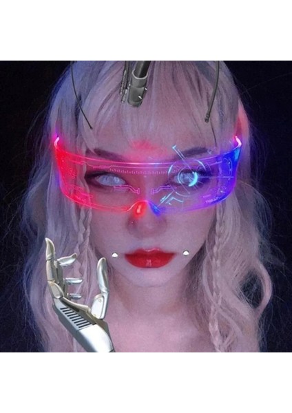 LED Gözlük 5 Glow Parti Renkli Aydınlık Gözlük Müzik Bar Ktv Sevgililer Günü Partisi Dekorasyon LED Glow Gözlük Performans Sahne (Yurt Dışından) modelleri