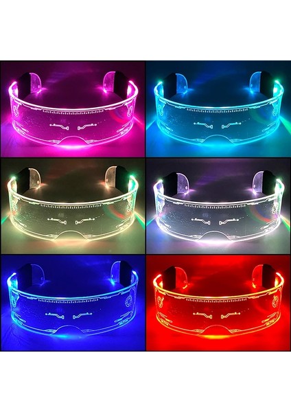 LED Gözlük 5 Glow Parti Renkli Aydınlık Gözlük Müzik Bar Ktv Sevgililer Günü Partisi Dekorasyon LED Glow Gözlük Performans Sahne (Yurt Dışından) fırsatları