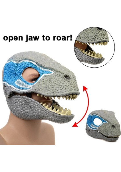 Mavi Dinozor Maskesi Başlık Dino Festivali 3D Raptor Dinozor Rol Oynamak Sahne Korku Dinozor Şapka Noel Hediyesi Için Korkmuş Maske (Yurt Dışından) fırsatları