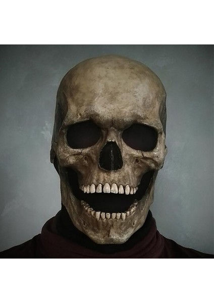 Hareketli Çene Tam Kafa Kafatası Maskesi Cadılar Bayramı Partisi Maskesi Korku Kask Korkunç Maske Masquerade Tatil Partisi Dekorasyon Maskara (Yurt Dışından)
