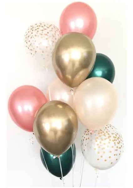 15 Adet Mix 15 Adet Krom Gül Altın Lateks Balonlar Karışık Altın Siyah Noktalar Topları Bebek Duş Düğün Doğum Günü Partisi Decoras Sevgililer Günü Sup (Yurt Dışından)