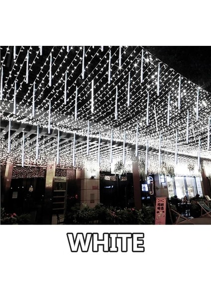 Beyaz Au Tak 30 cm Noel LED Meteor Yağmuru Garland Festoon Tatil Şerit Işık Sokak Dekorasyonu Için Açık Su Geçirmez Peri Dize Işıkları (Yurt Dışından)