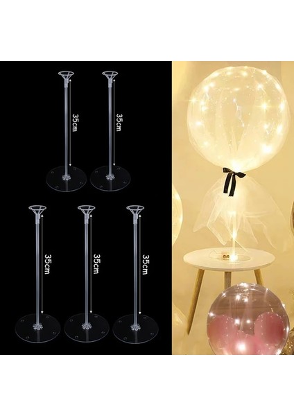 5 Takım 35 cm Standı Doğum Günü Partisi Dekor Balonlar Standı Düğün Masa Balon Tutucu Sütun Balon Sopa Globos Ev Dekorasyon Aksesuarları (Yurt Dışından)