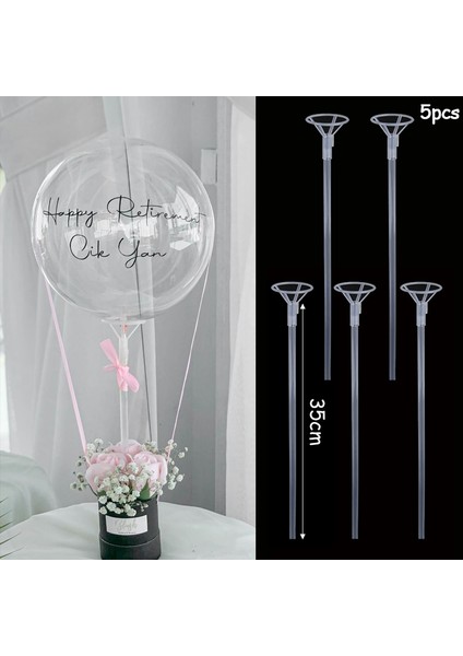 5 Takım 35 cm Standı Doğum Günü Partisi Dekor Balonlar Standı Düğün Masa Balon Tutucu Sütun Balon Sopa Globos Ev Dekorasyon Aksesuarları (Yurt Dışından) fırsatları