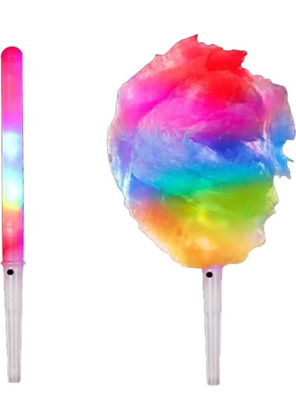 Pamuk Şeker Konileri 10 Adet Renkli LED Parlayan Çubuklar Pamuk Şeker Konileri Light Up Marshmallow Çubukları LED Parlayan Tezahürat Tüpü Parti Için Karanlıkta Parlayan Işık (Yurt Dışından)