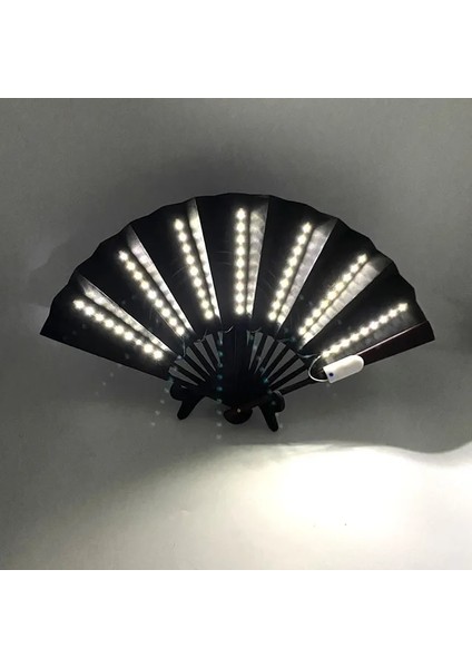 6 V Soğuk Beyaz LED Fan Yanıp Sönen Katlanır Dans Işıkları Fan Gece Gösterisi Aydınlık Dj Floresan Bar Club Glow Parti Malzemeleri Renk Değiştiren Fan (Yurt Dışından)