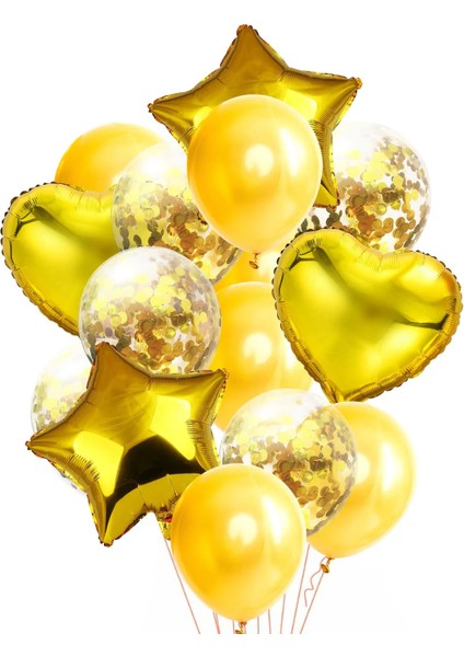 10 Adet Gece Mavisi W 10/14 Adet Karışık Metalik Balonlar Kalp Yıldız Altın Konfeti Balonu Doğum Günü Partisi Süslemeleri Çocuklar Yetişkin Hava Topları Düğün Globos (Yurt Dışından)