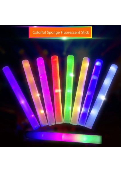 Beyaz 20 Adet 20/10 Adet Parlak Çubuklar LED Köpük Çubukları Karanlıkta Dahili Pil LED Köpük Coplar Light Up Parti Doğum Günleri Için Iyilik Düğün (Yurt Dışından)