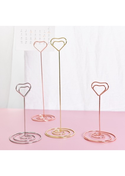 220 mm A Gümüş 10 Adet Altın Kalp Şekli Fotoğraf Tutucu Standları Masa Numarası Tutucular Düğün Parti Dekor Için Yer Kart Kağıdı Menü Klipler (Yurt Dışından) fırsatları