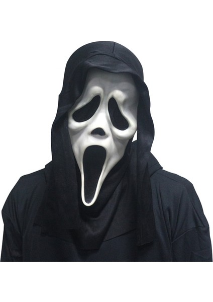 1pc-Sadece Maske Hayalet Çığlık Maskesi Parti Hayalet Yüz Maskesi Slipknot Siyah Kumaş Hood Korkunç Cosplay Korku Masquerade Dekorasyon Cadılar Bayramı Kostümleri (Yurt Dışından)