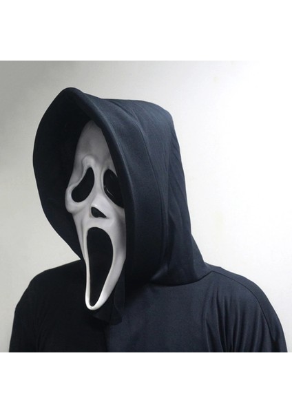 1pc-Sadece Maske Hayalet Çığlık Maskesi Parti Hayalet Yüz Maskesi Slipknot Siyah Kumaş Hood Korkunç Cosplay Korku Masquerade Dekorasyon Cadılar Bayramı Kostümleri (Yurt Dışından) fiyatları