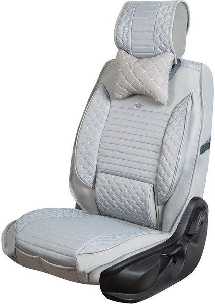 Citron C3 Air Cros Lüx Deri Oto Koltuk Kılıfı 5'li Set Tam Takım Urban Açık Gri fırsatları