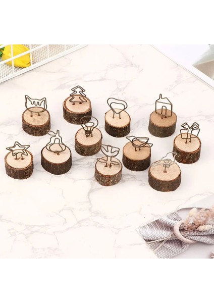 Kedi Masaüstü Dekorasyon Ahşap Yuvarlak Şekil Taban Masa Numaraları Tutucu Resim Çerçevesi Fotoğraf Klipler Kelepçeler Standı Yer Kartı (Yurt Dışından) fiyatları