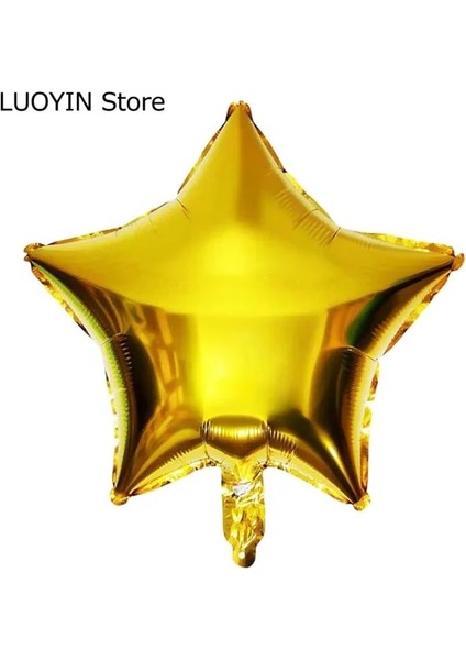 Altın 5 Adet 18 Inç Ay Yıldız Renkli Helyum Folyo Balon Erkek Kız Doğum Günü Düğün Dekorasyon Parti Malzemeleri Balonlar Bebek Duş (Yurt Dışından)