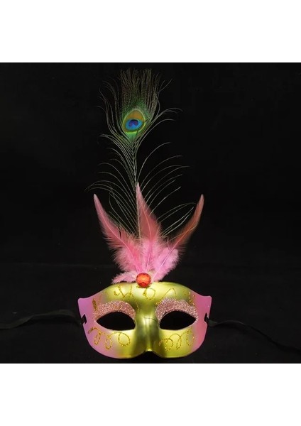 Pembe 10 Adet Mardi Gras Maskeleri Tüyler Yetişkin Erkek Kadın Kız Kostüm Maskesi Masquerade Festivali Düğün Parti Doğum Günü Cadılar Bayramı Için (Yurt Dışından)