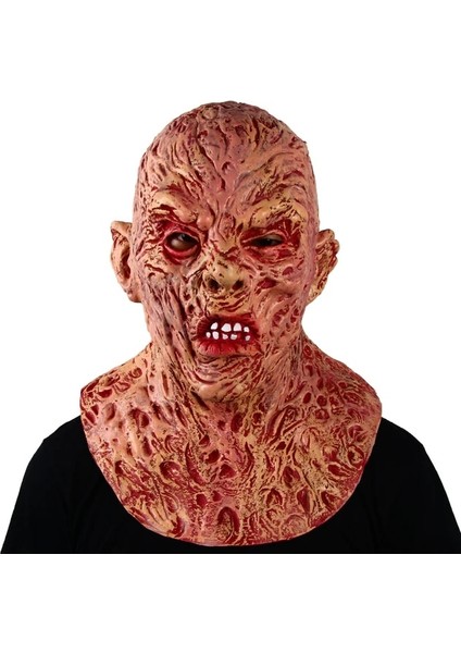 X14098 Freddy Krueger Korkunç Tam Baş Maskesi Korku Zombi Kılık Cadılar Bayramı Sahne Lateks Karnaval Freddy Cosplay Kostüm (Yurt Dışından)