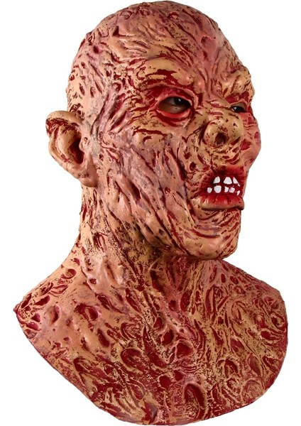 X14098 Freddy Krueger Korkunç Tam Baş Maskesi Korku Zombi Kılık Cadılar Bayramı Sahne Lateks Karnaval Freddy Cosplay Kostüm (Yurt Dışından) fırsatları