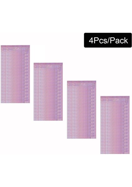 Kare Pembe 2 M Payetler Zemin Perde Doğum Günü Partisi Süslemeleri Kız Düğün Dekorasyon Glitter Folyo Perde Noel Pırıltılı Duvar (Yurt Dışından)