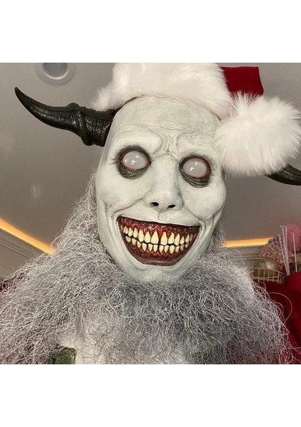 Beyaz Maske Cadılar Bayramı Iblis Gülümseme Maskesi Korku Maskesi Beyaz Yeşil Gözlü Şeytan Korkunç Yüz Cosplay Exorcist Kasap Spooky Maskesi Korku Maskesi Korkunç (Yurt Dışından) fırsatları