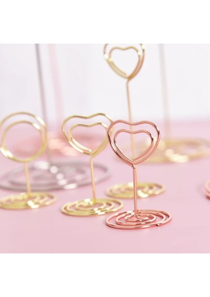 Yuvarlak-M 10PCS-GOLD 10PCS Yer Kartı Kelepçeleri Standı Metalik Gül Altın Kalp Şekli Fotoğraf Klipleri Kağıt Kelepçesi Masa Numaraları Tutucu Masaüstü Dekorasyon (Yurt Dışından) fiyatları