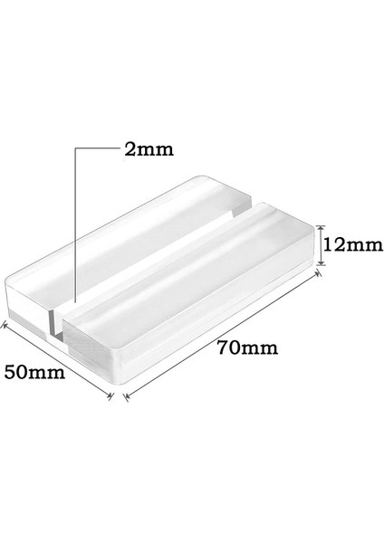 2mm 10 Adet Akrilik Şeffaf Taban Braketi Yuvası Kelepçe Kartı Sabitleme Braketi Plakası Düğün Ekran Kartı Kelepçe Plakası (Yurt Dışından)