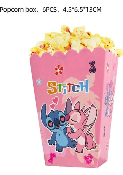 6 Adet Patlamış Mısır Kutusu Disney Dikiş Parti Malzemeleri Kağıt Peçeteler Masa Örtüsü Plaka Balon Patlamış Mısır Kutuları Bebek Duş Kız Doğum Günü Partisi Dekorasyon (Yurt Dışından)