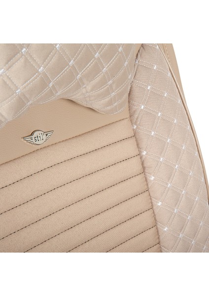 Citron C3 Air Cros Lüx Deri Oto Koltuk Kılıfı 5'li Set Tam Takım Urban Bej indirimleri