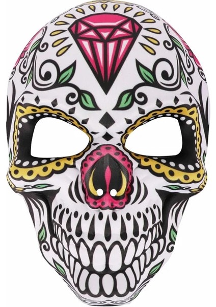 Stil 2 Ölülerin Günü Maskeleri Şeker Kafatası Tam Yüz Maskesi Meksika Partileri Masquerade Sahne Cadılar Bayramı Kostüm Kadın Erkek Için (Yurt Dışından) fiyatları