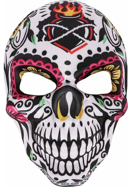 Stil 2 Ölülerin Günü Maskeleri Şeker Kafatası Tam Yüz Maskesi Meksika Partileri Masquerade Sahne Cadılar Bayramı Kostüm Kadın Erkek Için (Yurt Dışından) modelleri