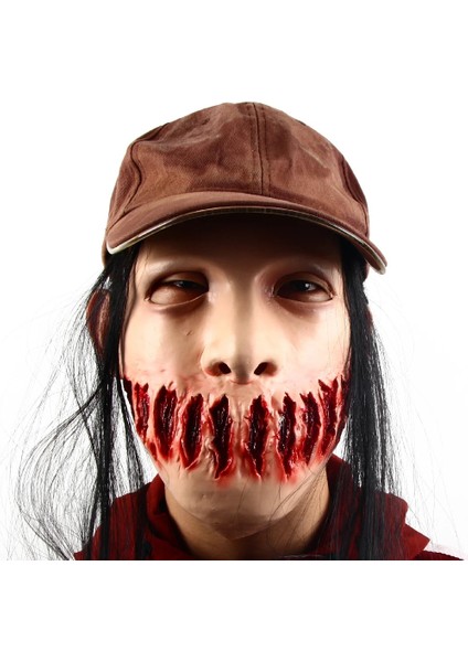 X10100 Cadılar Bayramı Kanlı Korkunç Maskeler Yetişkin Zombi Canavar Vampir Maskesi Lateks Kostüm Partisi Tam Kafa Uzun Saç Femme Perili Ev Maskesi (Yurt Dışından) fiyatları