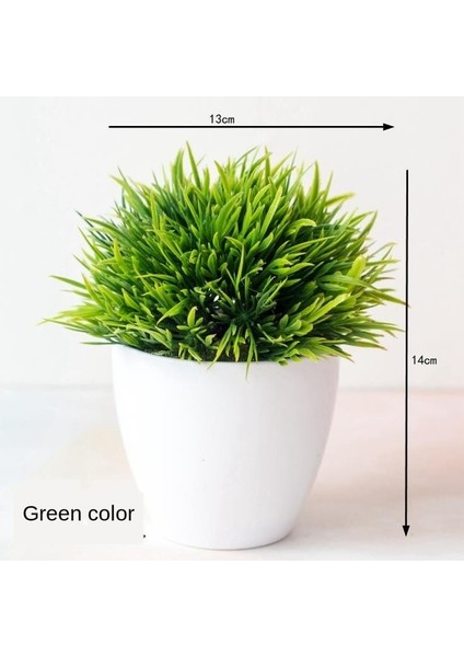 Feng Wei Cao Saksı ile Greenplants Yeni Yeşil Yapay Bitkiler Bonsai Küçük Ağaç Çim Çiçek Saksı Bonsai Cadılar Bayramı Düğün Noel Partisi Ev Ofis Dekoru (Yurt Dışından)