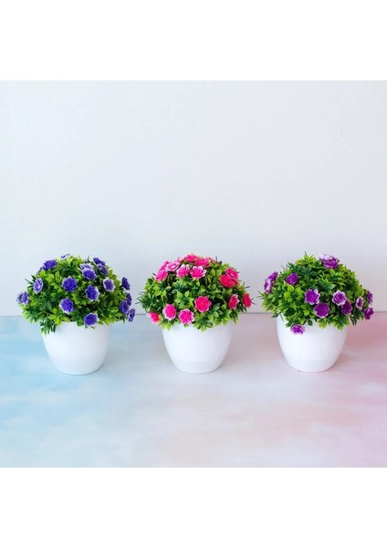 Pembe Yapay Bitkiler Bonsai Küçük Saksı Bitkileri Bonsai Çiçekleri Sahte Çiçekler Saksı Süsler Ev Dekorasyon Bahçe Dekor (Yurt Dışından)