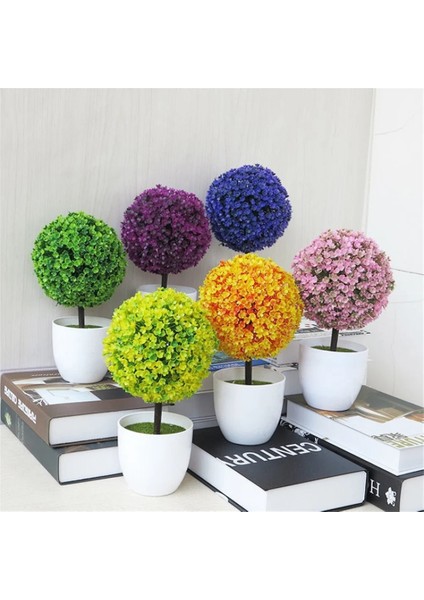 Bulut Çam Sarı Plantas Artificiales Yapay Bitki Bonsai Küçük Ağaç Saksı Yatak Odası Dekor Süsler Ev Odası Masa Tropikal Bahçe Dekorasyon (Yurt Dışından) modelleri