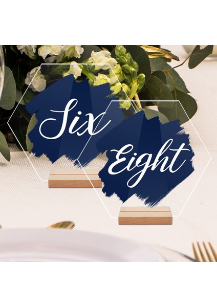 083 11-20 Adet Akrilik Koltuk Kartı Braketi ile Altıgen Dikdörtgen Yuvarlak Ahşap Taban Düğün Masa Dekorasyon Koltuk Marke (Yurt Dışından) modelleri