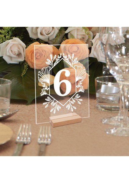 083 11-20 Adet Akrilik Koltuk Kartı Braketi ile Altıgen Dikdörtgen Yuvarlak Ahşap Taban Düğün Masa Dekorasyon Koltuk Marke (Yurt Dışından) fırsatları