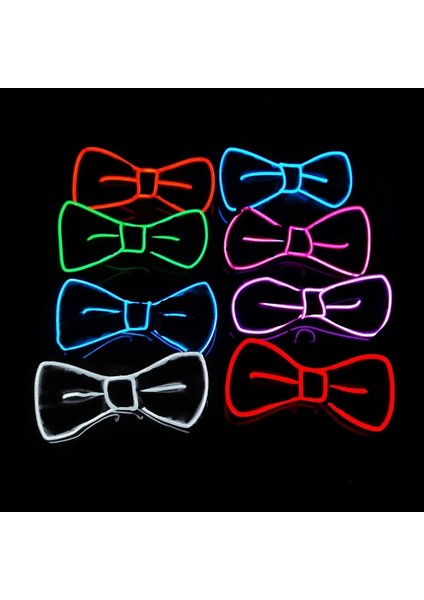 Beyaz Yay Karanlıkta Glow LED Papyon Aydınlık Yanıp Sönen Kravat Doğum Günü Partisi Düğün Noel Dekorasyon Cadılar Bayramı Cosplay Kostüm (Yurt Dışından) fiyatları
