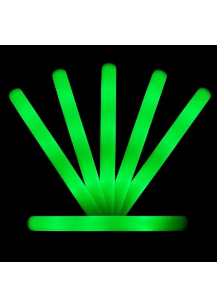 Yeşil 10 Adet 10/20 Adet Toplu Renkli LED Parlak Çubuk Kolye Rgb LED Parlak Köpük Sopa Tezahürat Tüpü Koyu Işık Doğum Günü Düğün Parti Malzemeleri (Yurt Dışından)