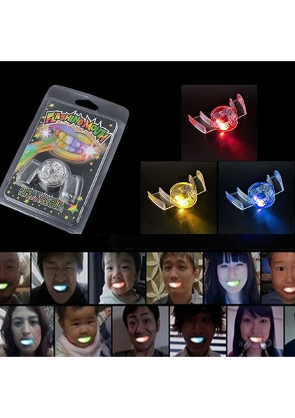 Sarı Flaş LED Ağız Parantez Light Up Parça Glow Diş Cadılar Bayramı Partisi Zor Cosplay Aydınlık Protez Cadılar Bayramı Malzemeleri (Yurt Dışından) fırsatları