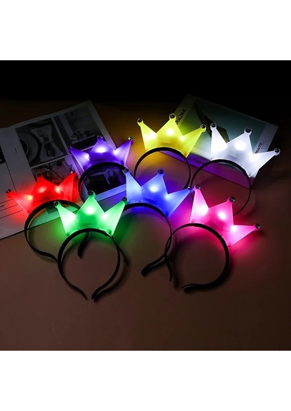 C Parlayan LED Renkli Taç Hediyeler Aydınlık Parti Dekorasyon Işık Taç Çocuk Kız Mutlu Floresan Doğum Günü Partisi Dekoru Şekeri (Yurt Dışından) fiyatları