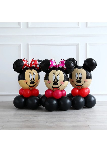 Stil 2 10 Adet Disney Minnie Mickey Mouse Şişme Alüminyum Balon Erkek ve Kız Bebek Duş Çocuklar Doğum Günü Partisi Etkinlikleri Dıy Dekor (Yurt Dışından)