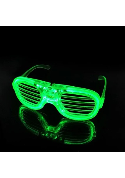 Açık Yeşil 1 Adet LED Gözlük Kızdırma Çubukları 6 Renk Deklanşör Tonları Gözlükler Karanlıkta Parlıyor Malzemeleri Şekeri Doğum Günü Neon Aydınlık Parti Oyuncak (Yurt Dışından)