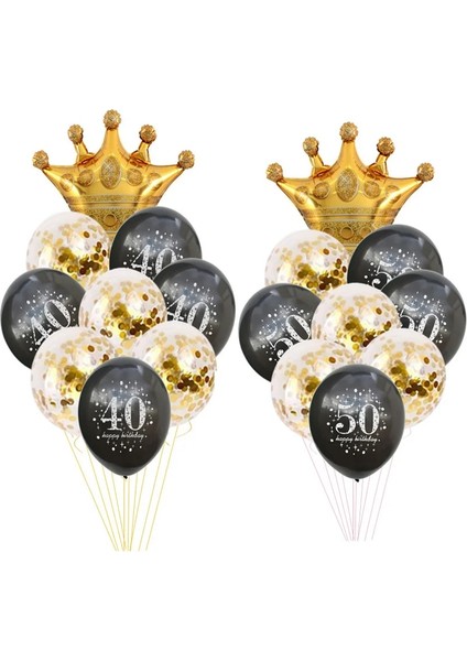 11 Adet 30 Takım 30 40 50 60 Yıl Doğum Günü Balon 30TH Doğum Günü Partisi Süslemeleri Balon Numarası 50TH Yetişkin Altın Siyah Doğum Günü Partisi Malzemeleri (Yurt Dışından)