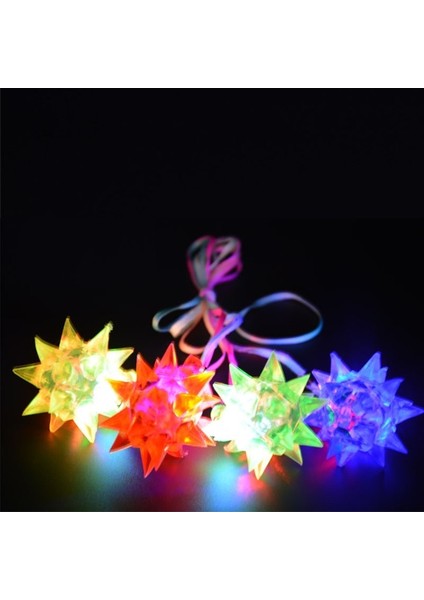 Dikenli Top Kolye 10 Adet Glow Crown LED Çiçek Kafa Bandı Işık Halkası Küpe Kolye Hediye Aydınlık Neon Parti Doğum Günü Cadılar Bayramı Düğün Karnavalı (Yurt Dışından)