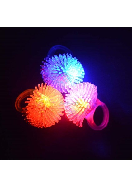 Dikenli Top Kolye 10 Adet Glow Crown LED Çiçek Kafa Bandı Işık Halkası Küpe Kolye Hediye Aydınlık Neon Parti Doğum Günü Cadılar Bayramı Düğün Karnavalı (Yurt Dışından)
